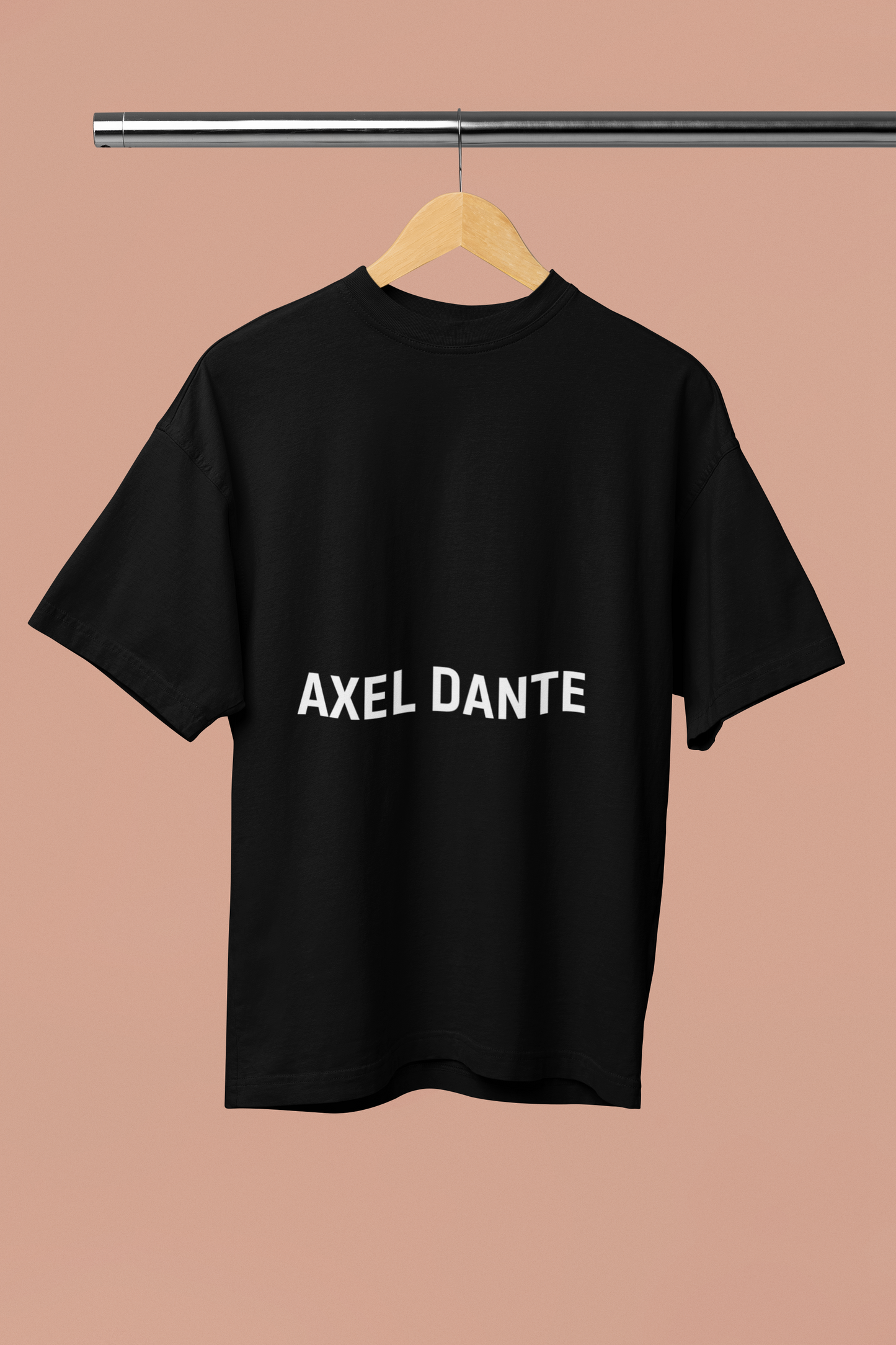 MENS AXEL DANTE OVERSIZED LOGO TEE BLACK