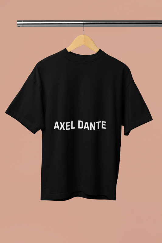 MENS AXEL DANTE OVERSIZED LOGO TEE BLACK