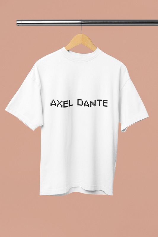 MENS AXEL DANTE OVERSIZED PIXEL TEE WHITE