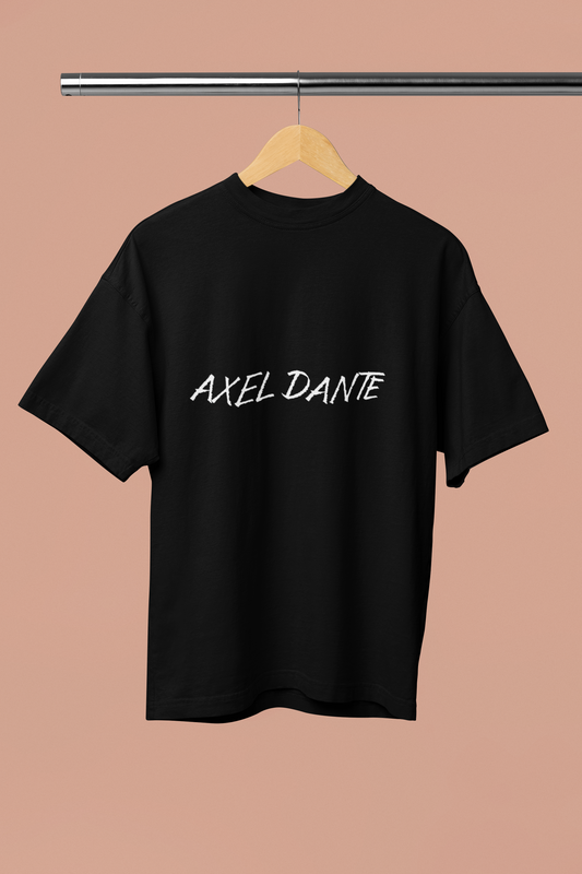 MENS AXEL DANTE OVERSIZED CHALK TEE BLACK